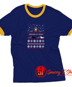 Christmas Is Coming Santa Edition Ringer Tee