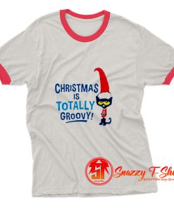 Christmas Is Totally Groovy Classic Ringer Tee