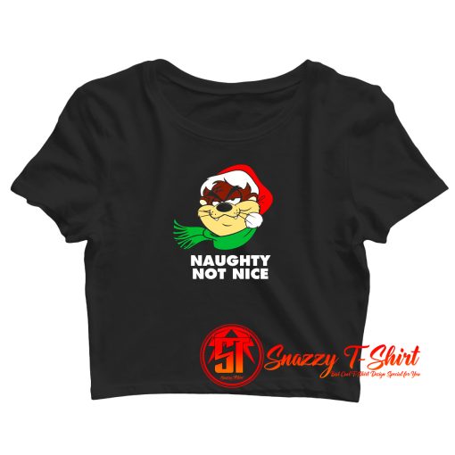 Christmas Looney Tunes Tasmanian Devil Crop Top Shirt