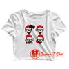 Christmas Many Santa Clauses Crop Top Shirt