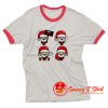 Christmas Many Santa Clauses Ringer Tee