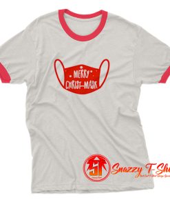 Christmas Merry Christ Mask 2020 Ringer Tee