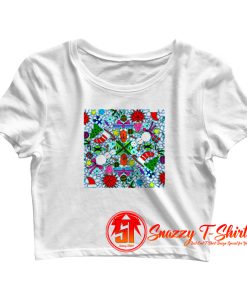 Christmas Mosaic Crop Top Shirt