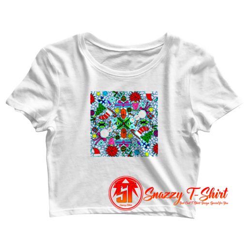 Christmas Mosaic Crop Top Shirt