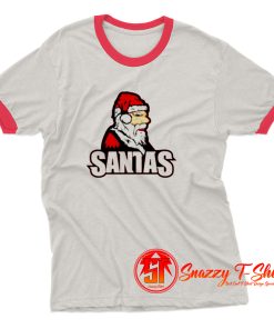 Christmas Santa Happy New Year Ringer Tee