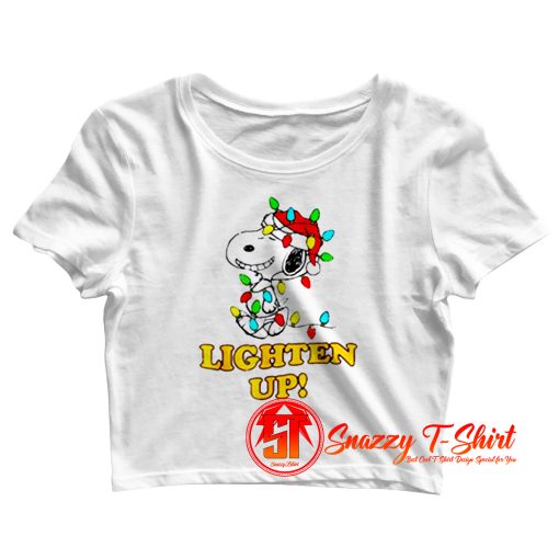 Christmas Snoopy Lighten Up Crop Top Shirt