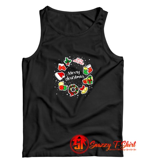 Christmas Wreath Merry Holiday Tank Top