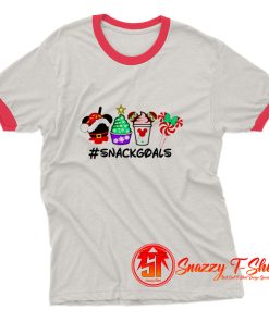 Christmas inspired snack goals parody Ringer Tee