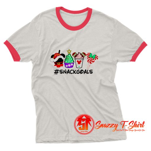 Christmas inspired snack goals parody Ringer Tee