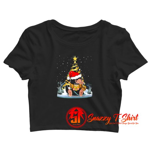 Christmas tree Under Snow Niffler Santa Hat Crop Top Shirt