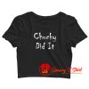 Chucky Did It Funny Horror Crop Top Shirt