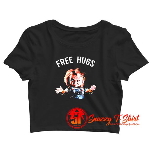 Chucky Free Hugs Childs Play Horror Movie Crop Top Shirt