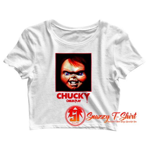 Chucky Movie Child Play Horror Retro Crop Top Shirt