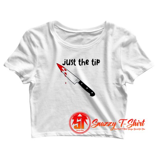 Chucky knife Just the tip killer Halloween Crop Top Shirt