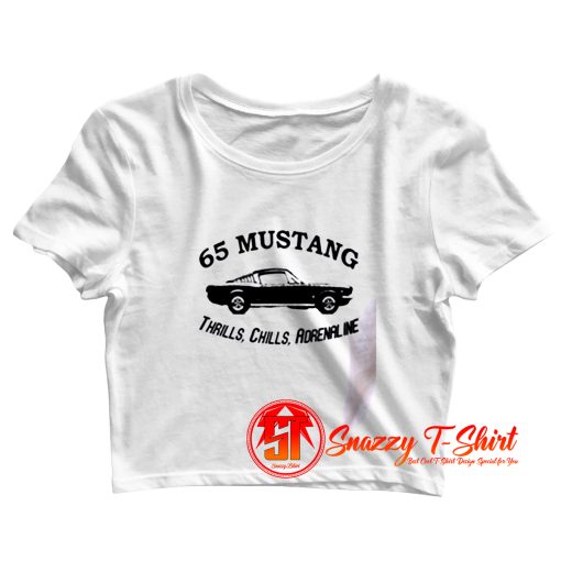 Classic Car Shirt of 1965 Ford Mustang Crop Top Shirt