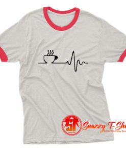 Coffee Life Heartbeat Ringer Tee