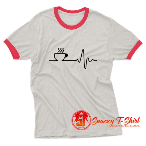 Coffee Life Heartbeat Ringer Tee