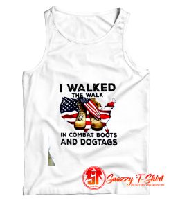 Combat Boots And Dogtags American Flag Tank Top