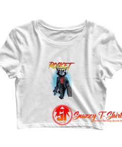 Comic Rocket Raccoon Suited Up Crop Top Shirt