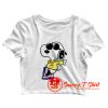 Coo Chanel Fly Snoopy Crop Top Shirt