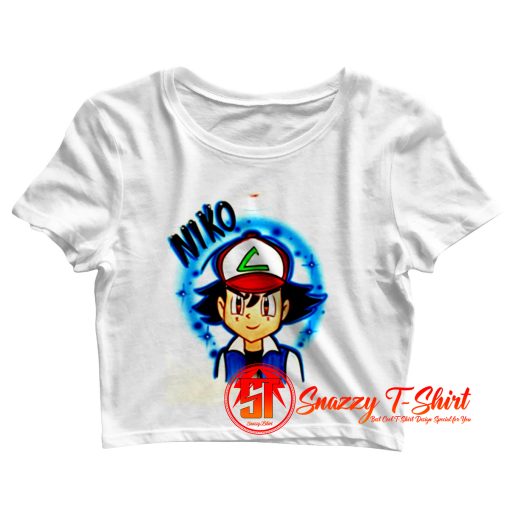 Cool Ash Ketchum Airbrushed Unisex Crop Top Shirt