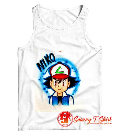 Cool Ash Ketchum Airbrushed Unisex Tank Top