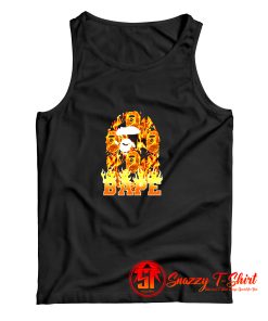 Cool Bape Ape Head Flame Tank Top