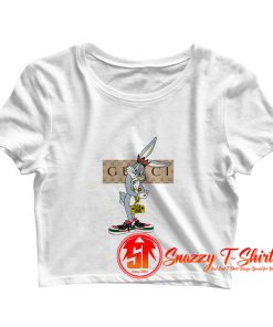 Cool Bugs Bunny Luxury With Gucci Style Men Maroon Crop Top Shirt