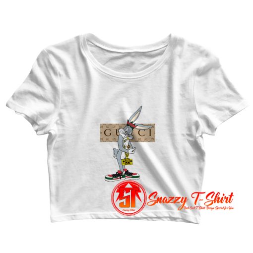 Cool Bugs Bunny Luxury With Gucci Style Men Maroon Crop Top Shirt