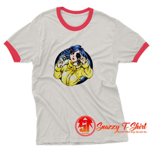 Coraline cartoon Ringer Tee