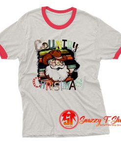 Country Christmas Ringer Tee