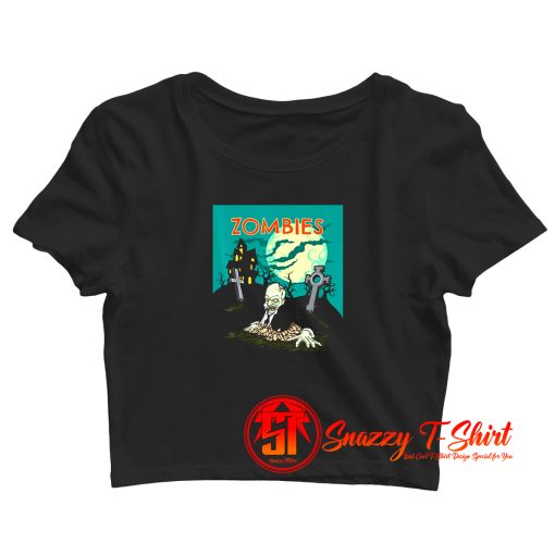 Creepy Zombies Scary Halloween Crop Top Shirt