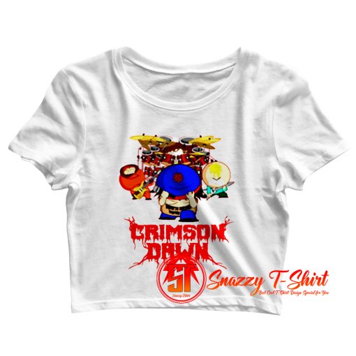 Crimson Dawn Crop Top Shirt