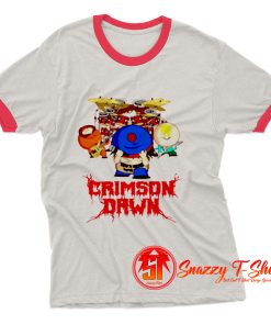 Crimson Dawn Ringer Tee