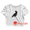 Crow Hat Mens White Crop Top Shirt