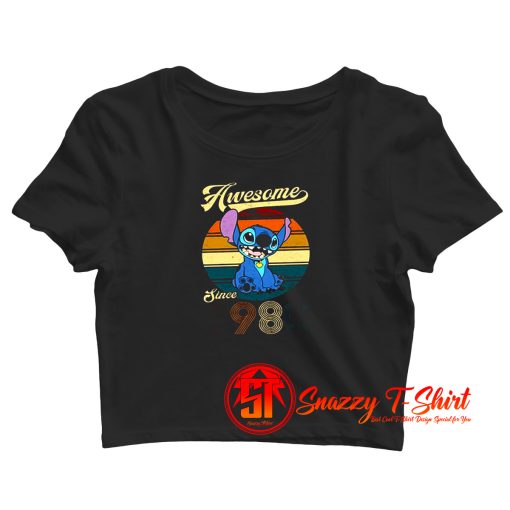 Custom Awesome Since 1980 Stitch Crop Top Shirt