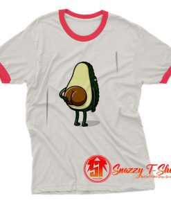 Cute Avocado Beer Belly Ringer Tee