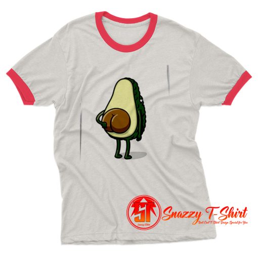 Cute Avocado Beer Belly Ringer Tee