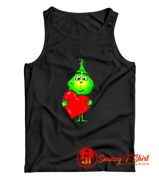 Cute Baby Grinch Love Heart Christmas Tank Top