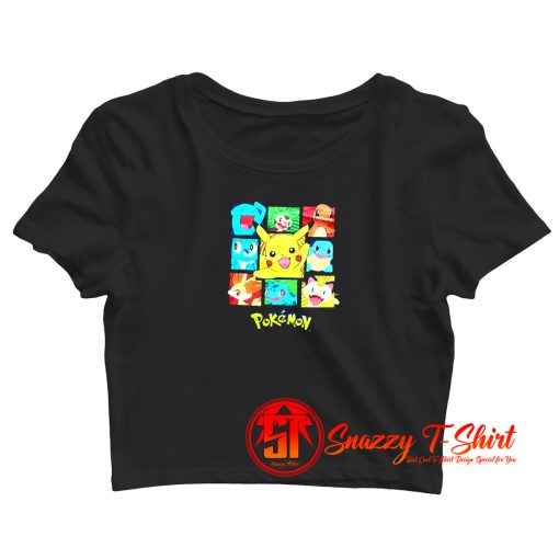 Cute Cartoon Pokemon Characters Crop Top Shirt