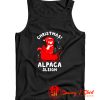 Cute Christmas Alpaca Sleigh Tank Top