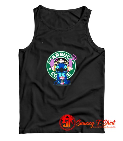 Cute Disney Stich Parody Coffee Starbucks Tank Top