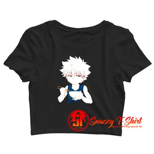 Cute Killua Zoldyck Hunter X Hunter Funny Meme Manga Baka Otaku Crop Top Shirt