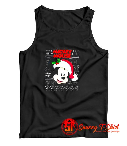 Cute Mickey Mouse Santa Christmas Tank Top