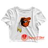 Cute Redskins Orioles Logo Crop Top Shirt