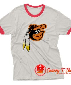 Cute Redskins Orioles Logo Ringer Tee