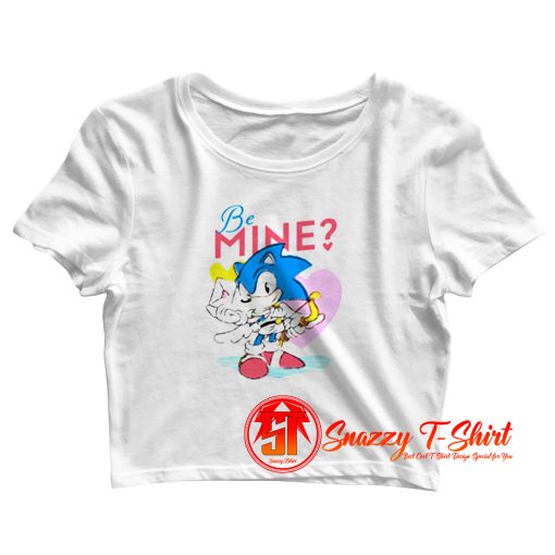 Cute Sonic Be Mine Cupid Funny Crop Top Shirt