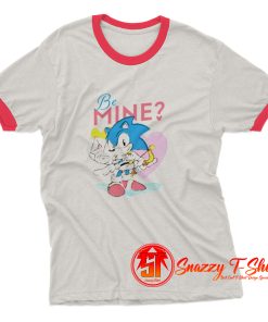 Cute Sonic Be Mine Cupid Funny Ringer Tee