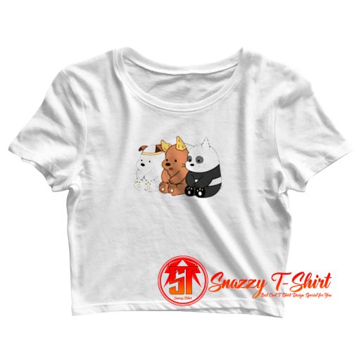 Cute Three Bear Crop Top Shirt