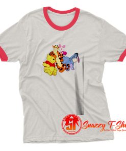 Cute Winnie The Pooh And His Friends Ringer Tee